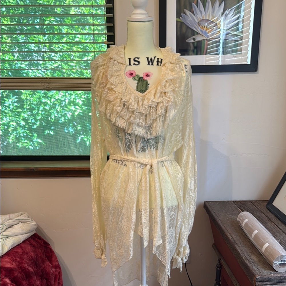 Elegant Cream Lace Blouse